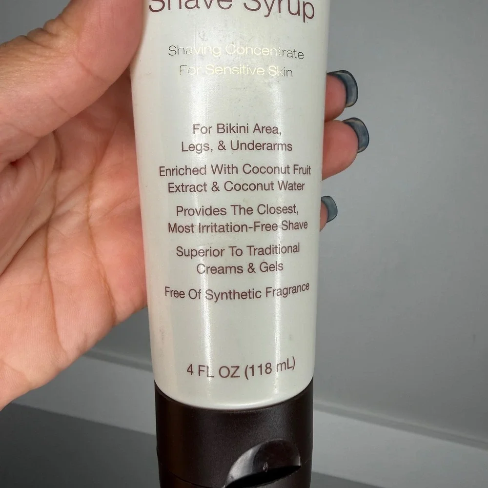 Brazilian Bare Shave Syrup Women 4oz Tropical Coconut Moisturizing Shave Gel 2pk